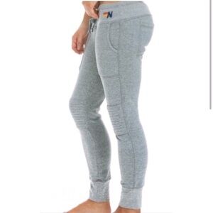 Aviator Nation Moto Gray Joggers Sweatpants in Heather Grey